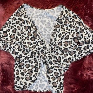 EUC! Women’s Adora Wrap Cheetah Sweater